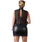 Cottelli Plus Size - Bleščeča obleka iz šifona (črna) - 2XL | Shoptok.si