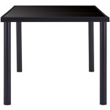 Blagovaonski stol crni 180 x 90 x 75 cm od kaljenog stakla | shoptok.hr