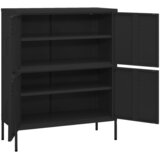 Ormarić za pohranu crni 80 x 35 x 101,5 cm čelični | shoptok.hr
