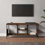 vidaXL TV omarica dimljeni hrast 100x35x45 cm inženirski les in železo | Shoptok.si