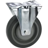 717565F Transportni uređaj fiksni kotač 100x32mm Kula, termopl. Gumeni kotač siva, FAD, ploča 105x85mm,