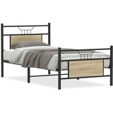  Okvir kreveta bez madraca boja hrasta sonome 90 x 200 cm drveni | shoptok.hr