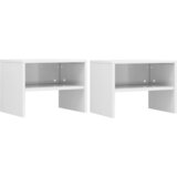  Noćni ormarić 2 kom sjajni bijeli 40x30x30 cm konstruirano drvo | shoptok.hr