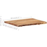Stolna ploča od masivnog bagremovog drva 80 x (50-60) x 3,8 cm | shoptok.hr