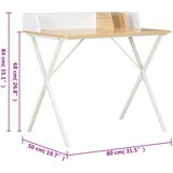  Radni stol bijela i prirodna boja 80 x 50 x 84 cm | shoptok.hr