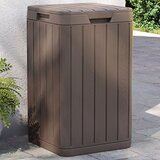 vidaXL Zunanji koš za smeti rjav 38x38x65 cm PP | Shoptok.si