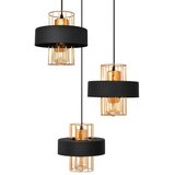  Luster na sajli VOLTA 3xE27/15W/230V crna/roze zlato | Eponuda.com