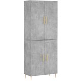 Maison Chic Visoka Komoda - Predalnik betonsko siva 69,5x34x180 cm inženirski les, (21719143) | Shoptok.si