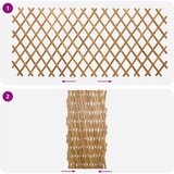  Proširiva rešetkasta ograda 2 pcs Svijetlosmeđa 100 x 105 cm | shoptok.hr