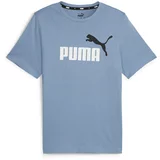 Puma Funkcionalna majica 'Essentials' golobje modra / črna / bela