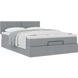 vidaXL Otomanski krevet s madracem svijetlosivi 140x190 cm od tkanine | shoptok.hr
