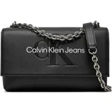 Calvin Klein Jeans Torbe SCULPTED EW FLAP W/CHAIN25 MONO K60K612221 Črna