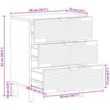  Noćni ormar Smeđa 50 x 33 x 62 cm Čvrsto drvo akacije | shoptok.hr