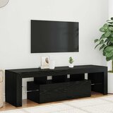 TV ormarić s LED svjetlima crni hrast 140x36,5x40 cm inženjerski drvo | shoptok.hr