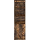  Visoka komoda dimljeni hrast 50x35x180 cm konstruiranog drva | shoptok.hr