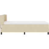  Postelja z vzmetnico z vzmetnico krema 200 x 100 cm Poliester, (5000128530) | Shoptok.si