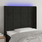  Uzglavlje crno 93x16x118/128 cm baršunasto Cijene