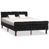  Posteljni okvir črn žamet 120x200 cm | Shoptok.si