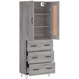  Visoka komoda siva sonome 69,5x34x180 cm od konstruiranog drva | shoptok.hr