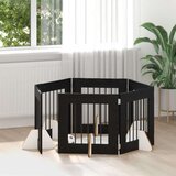  Vrata za pse z stojali 6 pcs Črni hrast 60 x 60 cm, (5000232773) | Shoptok.si