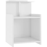 Furnova Nočna omarica visok sijaj bela 40x35x60 cm iverna plošča, (21927476) | Shoptok.si