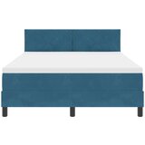 vidaXL Box spring postelja z vzmetnico in LED temno modra 140x200 cm žamet, (22050730) | Shoptok.si