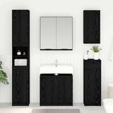 vidaXL Kopalniška omarica z vrati Črna Orehovina 64,5 x 33,5 x 59 cm | Shoptok.si
