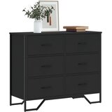 Komoda crna 91x35,5x74,5 cm od konstruiranog drva | shoptok.hr