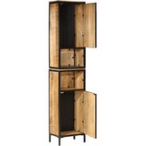  Kupaonski ormarić 40x27x180 cm željezo i masivno drvo manga | shoptok.hr