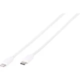 USB kabel USB 2.0 USB-C® vtič\, Apple Lightning vtič 1.00 m bela 45281, (20417313)