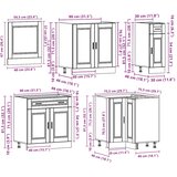  11-dijelni set kuhinjskih ormarića Porto konstruiranog drva | shoptok.hr