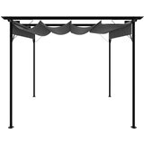Furnova Pergola z zložljivo streho antracitna 3x3 m jeklo 180 g/m², (21918873) | Shoptok.si