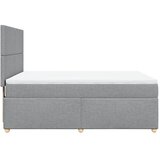  Krevet box spring s madracem svjetlosivi 140x200 cm od tkanine Slike
