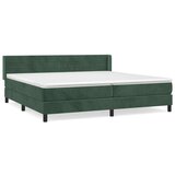  Box spring postelja z vzmetnico temno zelena 200x200 cm žamet, (20902133) | Shoptok.si