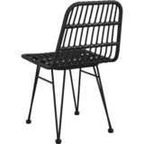  Vrtne stolice 2 kom crne 48 x 62 x 84 cm od PE ratana | shoptok.hr