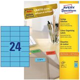 Avery Zweckform Etikete za označevanje, modre 70 x 37 mm | Shoptok.si