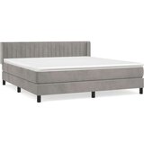  Box spring postelja z vzmetnico svetlo siva 180x200 cm žamet, (20791215) | Shoptok.si