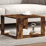 vidaXL Klubska mizica dimljeni hrast 51,5x51,5x30 cm inženirski les | Shoptok.si