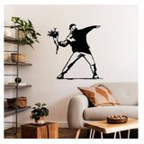 WALLXPERT Zidna dekoracija Banksy Metal 01, 69x70 cm, 1,5 mm, Crna | Eponuda.ba