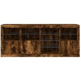  Komoda s LED svjetlima boja dimljenog hrasta 164 x 37x 67 cm | shoptok.hr