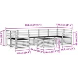  Set vanjskih sofa 8 kom. Bijela Čvrsto drvo akacije | shoptok.hr