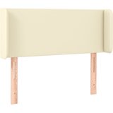  Uzglavlje s ušima krem 103x16x78/88 cm od od umjetne kože | shoptok.hr