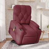 Maison Chic masažni naslanjač - Relax naslanjač s funkcijo vstajanja vinsko rdeče blago, (22061518) | Shoptok.si