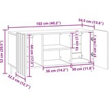 TV ormar Hrast artisan 102 x 34,5 x 52 cm Konstruirano drvo | shoptok.hr