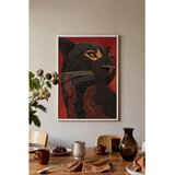 Wallxpert uramljena slika 115267, crni panter u crveno-crnim tonovima, 50 x 70 cm, beli ram | Eponuda.com