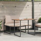 Vanjsko čelično sjedenje 2 pcs Sivo-smeđa Čelik | shoptok.hr