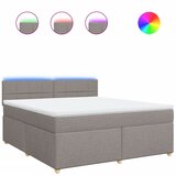 vidaXL Box spring postelja z vzmetnico taupe 180x200 cm blago, (21307286) | Shoptok.si