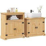 vidaXL 2-dijelni set kupaonskog namještaja Corona masivna borovina | shoptok.hr