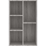 Ormarić za knjige / komoda siva boja hrasta 50x25x80 cm drveni | shoptok.hr