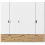 Boxxx OMARA ZA OBLAČILA, bela, hrast artisan | Shoptok.si
